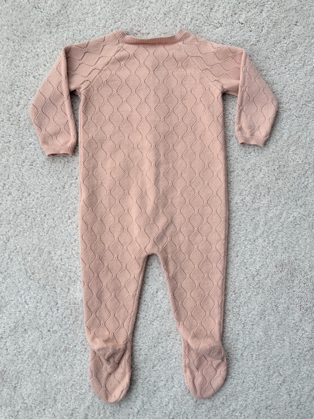 Laughing Llama Pink Knit Footed One-Piece - Picture 7 of 9